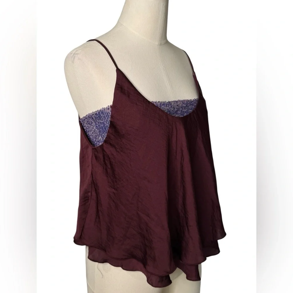 NWT - Free People Intimately Turn It On Sequin Camisole Vetiver Bloom - Size S